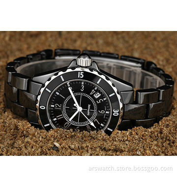 Hot black ceramic watch, ceramic case and ceramic bandNew